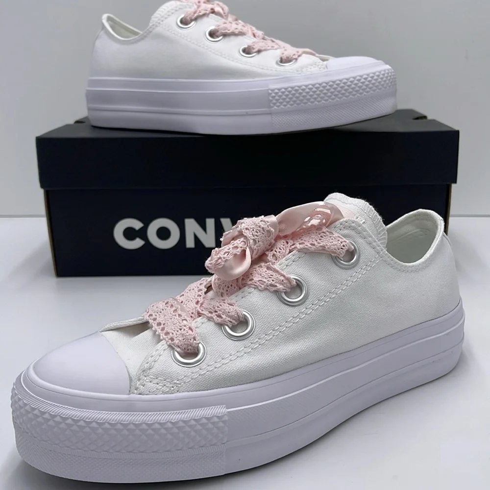 Converse WMNS A14830C CTAS LIFT OX
WHITE/WHITE/BLUSH HUSH Platforms Sneakers - Picture 15 of 16